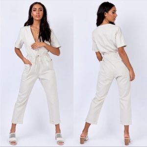 Princess Polly linen blended jumpsuit romper